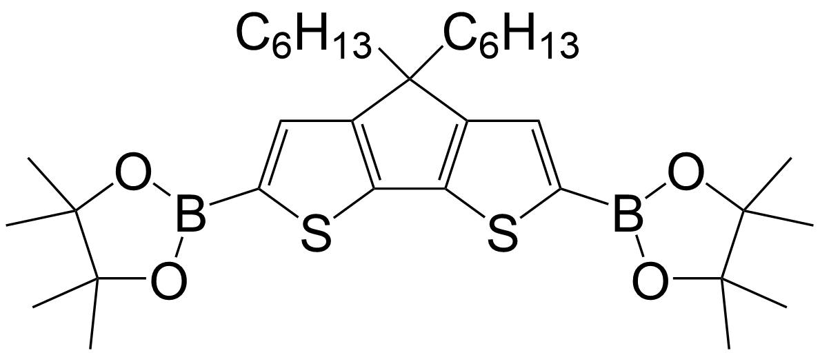 2,2'-(4,4-Dihexyl-4H-cyclopenta[1,2-b:5,4-b'] dithiophene-2,6-diyl)bis(4,4,5,5-tetramethyl-1,3,2- dioxaborolane)